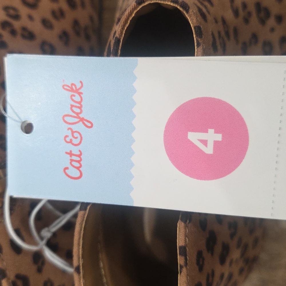 Cat & Jack Tan Leopard Print Boots - Picture 8 of 9